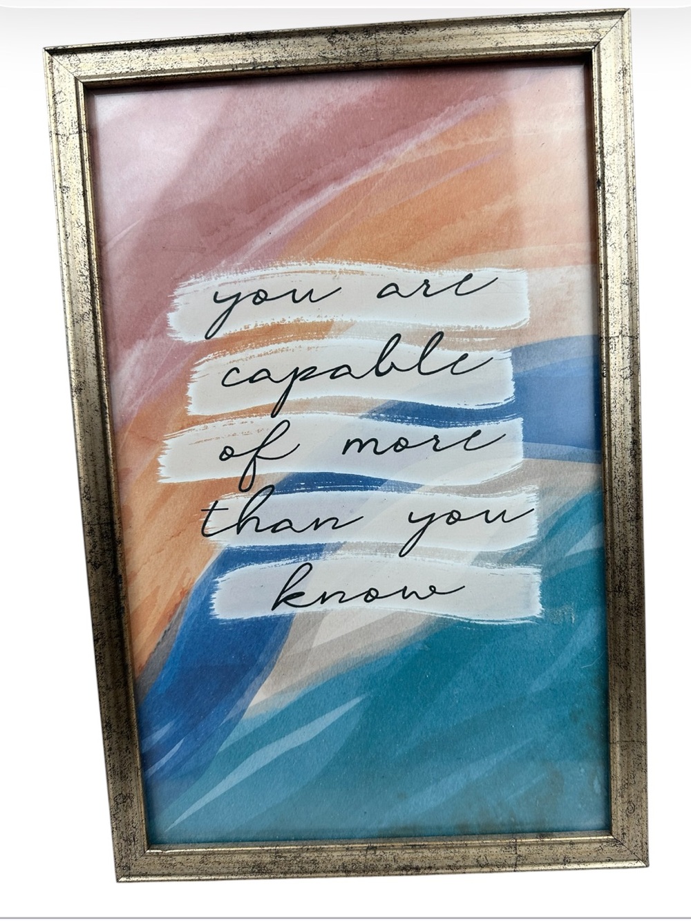 Inspirational "You Are Capable" Framed Wall Art